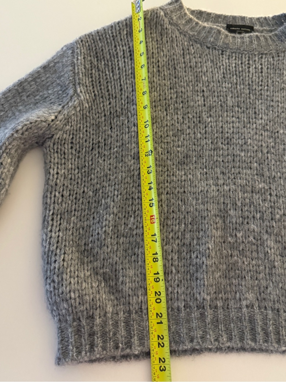 Roberto Collina Alpaca Sweater L Women Color: GRIGIO A4718 - Picture 9 of 14